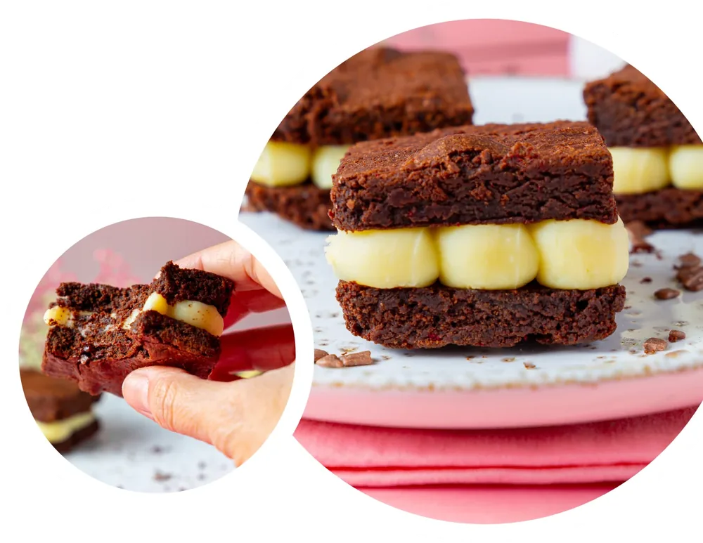 Brownies recheados do Ateliê Érica Motta